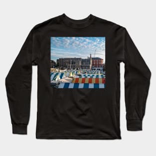 A view across the outdoor market in the city of Norwich Long Sleeve T-Shirt